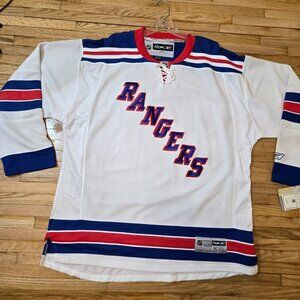 NWT CCM White New York Rangers Hockey Stitched Team NHL Hockey Jersey 2XL